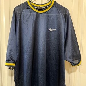 VTG 90’s Nike Navy and Yellow Jersey Shirt